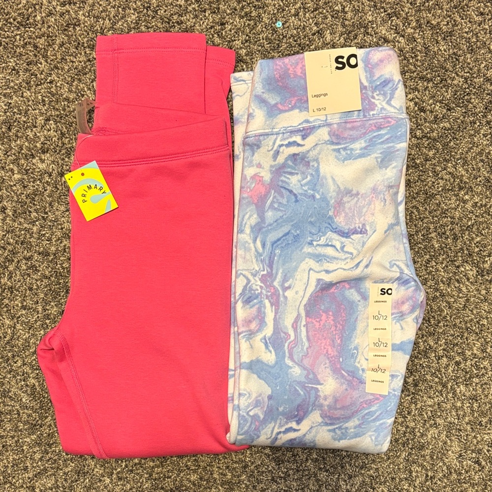 Two pairs of cozy leggings